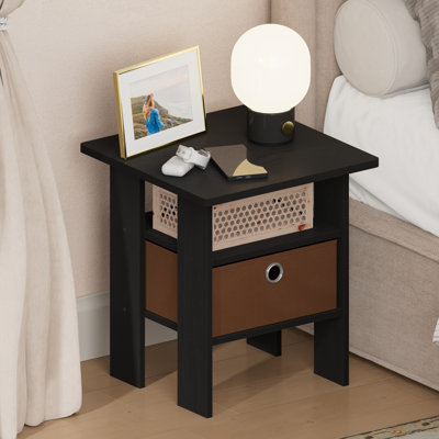 Table de chevet avec tiroir à bacs Tidur