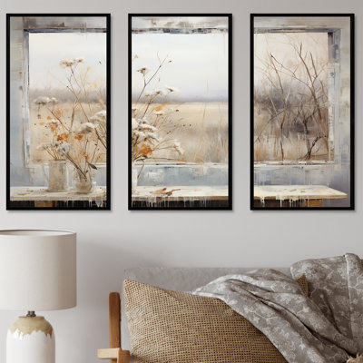 «Winter Meadow View Calmness III», art mural prairie
