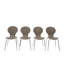 Ensemble de 4 chaises de salle à manger Kassius avec pieds chromés-1314752584-1332399609