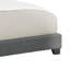 Grand lit bas Foxa, tête de lit capitonnée à boutons, boucle gris foncé-117056086-117056087