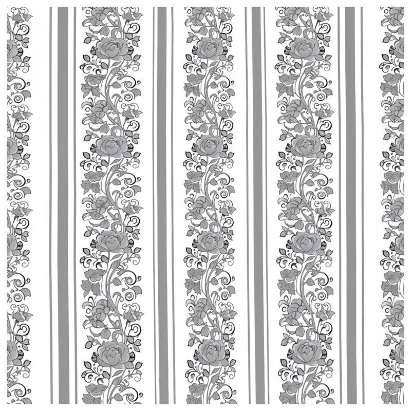 Housses de couette à rayures verticales florales, Lit simple