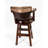 Swivel Upholstered Counter Stool with Solid Wood Frame-61558348