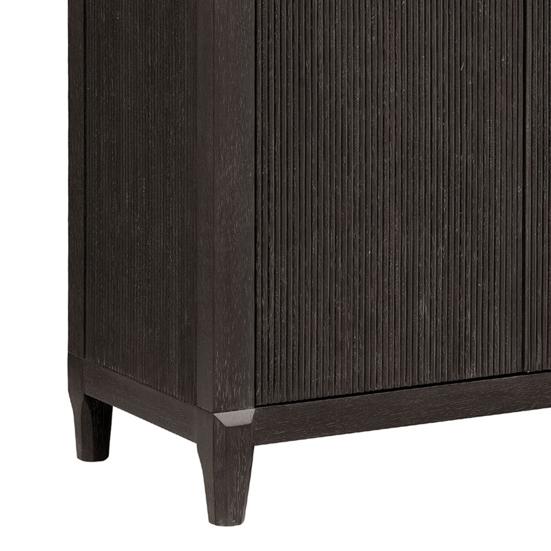 Tuxedo Finish 4-Door Server with Adjustable Shelves