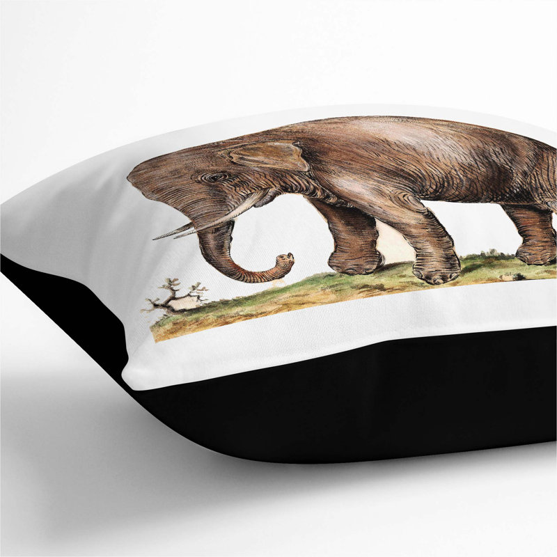 Square Throw Cushion, 55cm H x 55cm W x 20cm D, Black