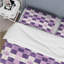 Ensemble de housse de couette mauve et blanc Mid-Century Gingham-109175038