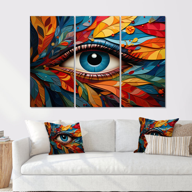 Ensemble de décorations murales Leaf Eye Symphony - Leaves, H 28 po x l 36 po x P 1 po