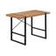 Bureau d'ordinateur, bureau personnel, ordinateur portable, L 48 po, travail, stratifié brun, métal noir, contemporain, moderne-123266610