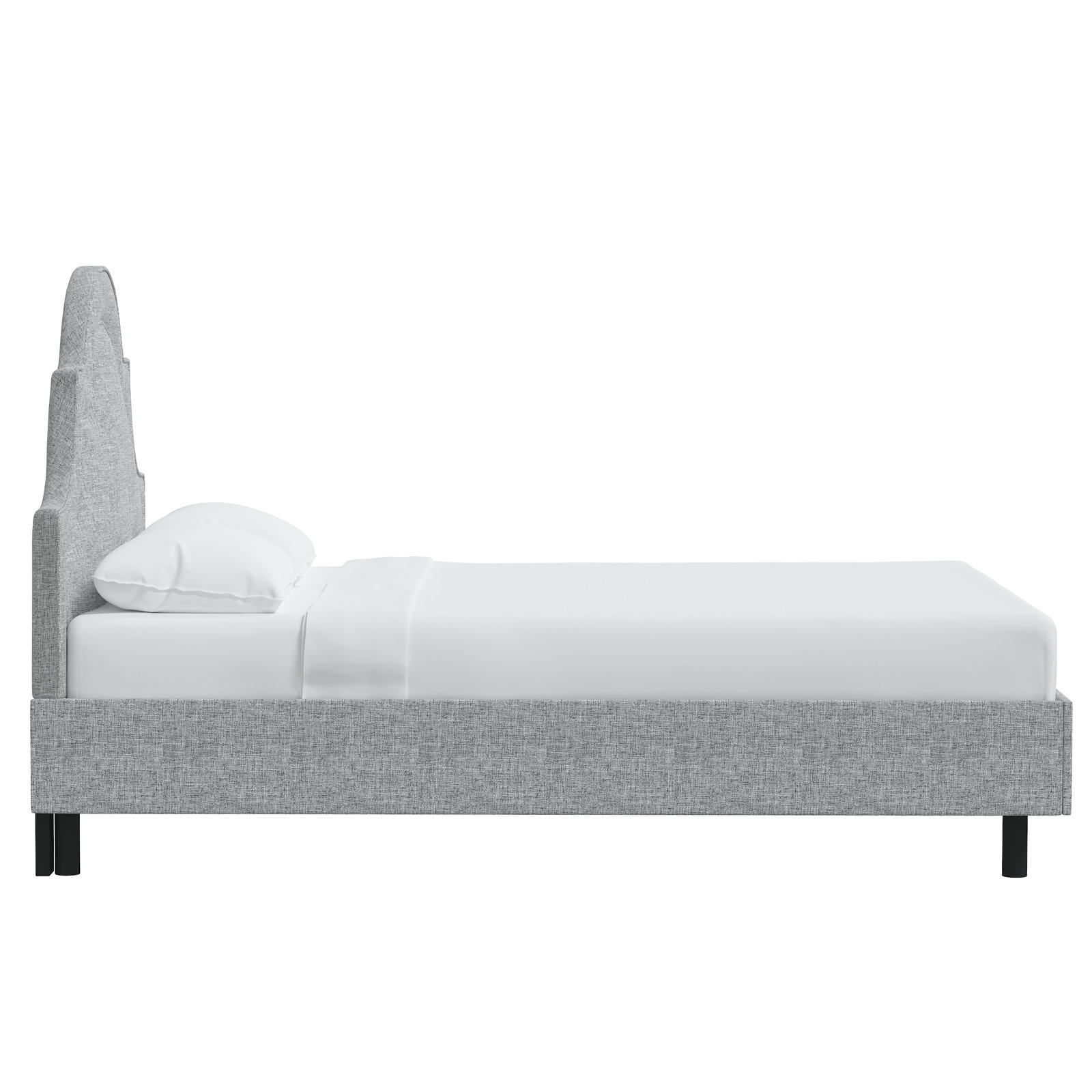 Knipe Upholstered Bed, Twin, Zuma Pumice Textured Linen