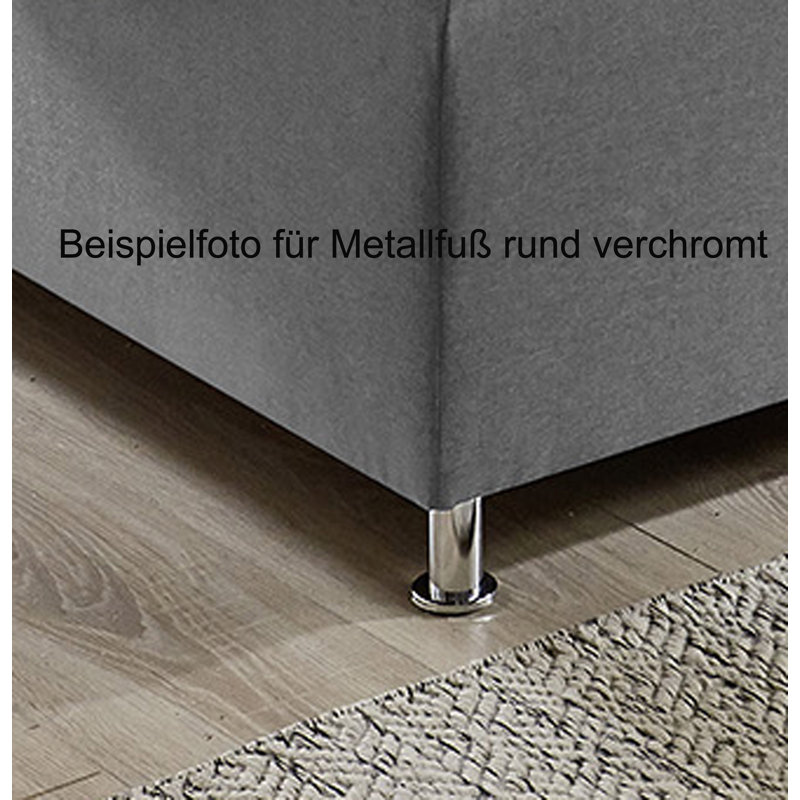 Euler Upholstered Bed with Mattress, 100 x 200 cm, Black, Bonnell sprung mattress