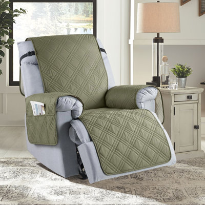 Recliner Chair Cover, 100% Waterproof Slipcover For Recliner Chair With Pocket, Non Slip Washable Cover For Kids, Dogs