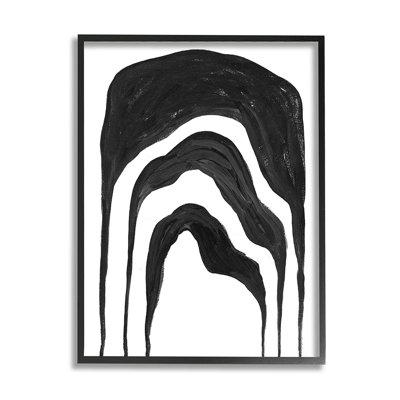 «Abstract Black Arches Organic Smoke Shape» par Daphne Polselli - impression d'art graphique