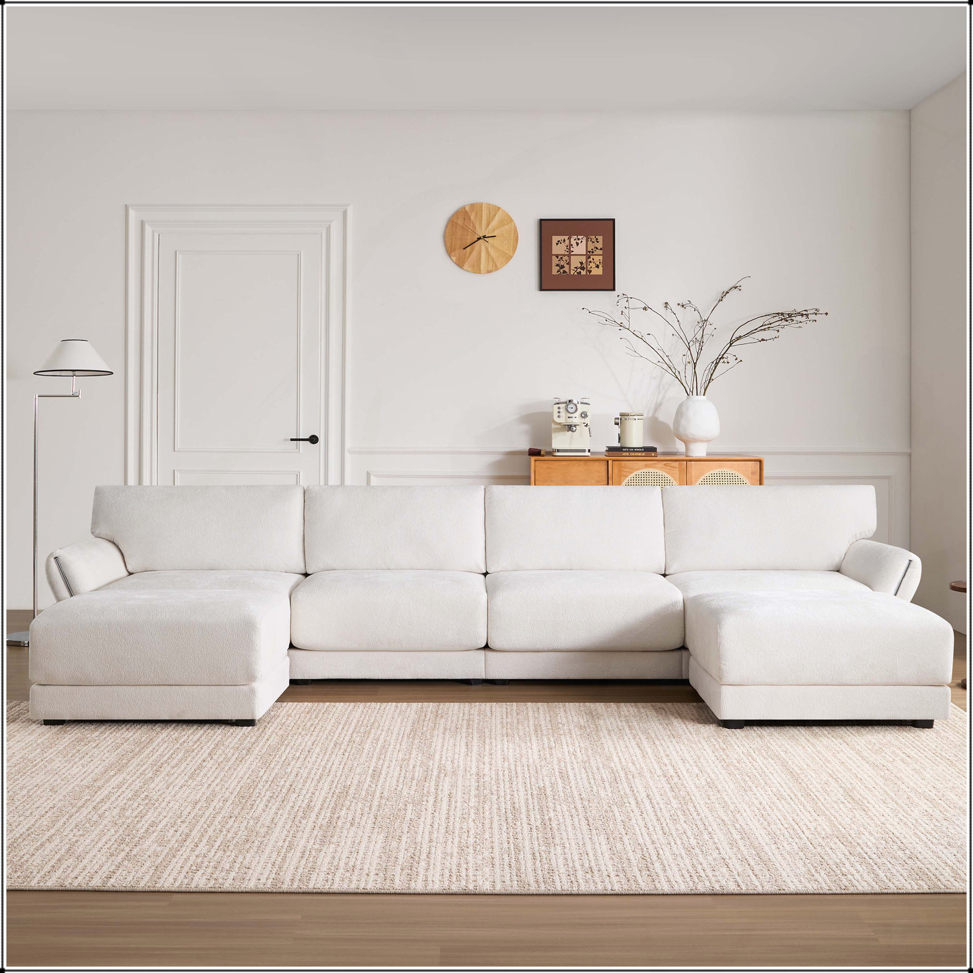 Latitude Run® 142 Inch Modular Sectional Sofa with Extra-Wide Cushions ...