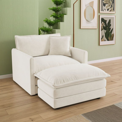 Chaise d'appoint moderne avec repose-pieds