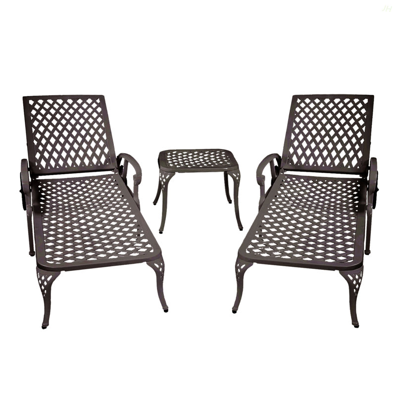 Chaise longue en aluminium coulé brun 1Pcs, Brun