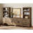 Entertainment Center With Bookshelves, Farmhouse TV Stand For 70 Inch TV, Wood Media Console With Adjustable Shelves And Storage Drawers For Living Room, Bedroom, Brown-946257225