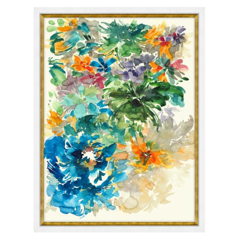 Summer Festival Painting by Sara Brown, Glass Coat, 49" H x 36" W x 1.5" D