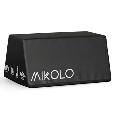 Banc de poussée Mikolo Hip, capacité de 700 lb, base antidérapante et poignée de transport pour l'entraînement à domicile