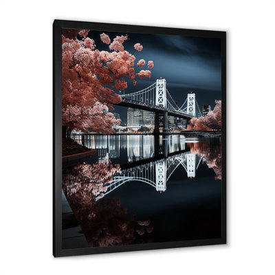 Magnifique pont urbain illuminé