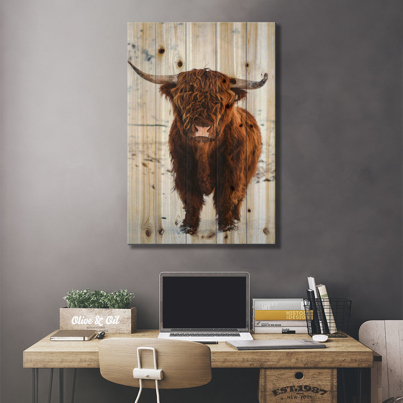 «Highland Catt I» par Steffen Fossbakk - impression sans cadre sur bois, L 26 po x H 40 po
