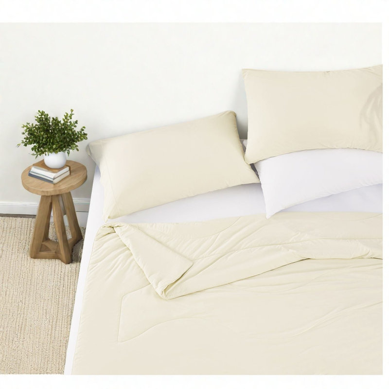 Cooling Nylon Bedding Set, 108x90 Ivory Elegance For All Seasons