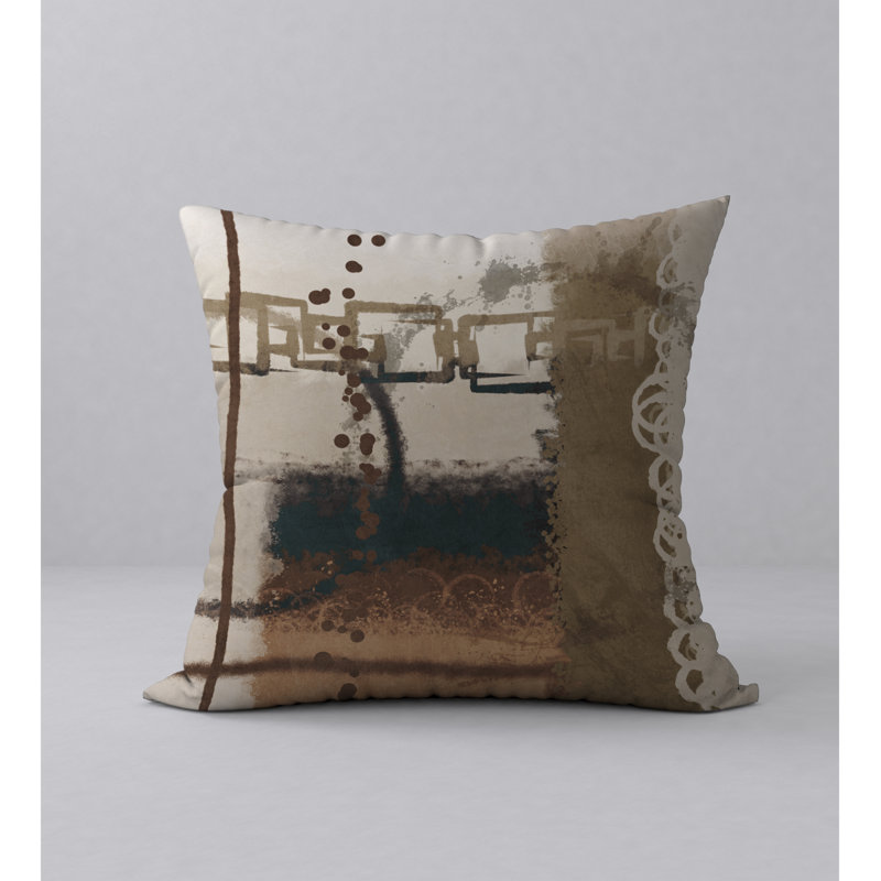 Abstract Reversible Throw Pillow, 20" x 20"