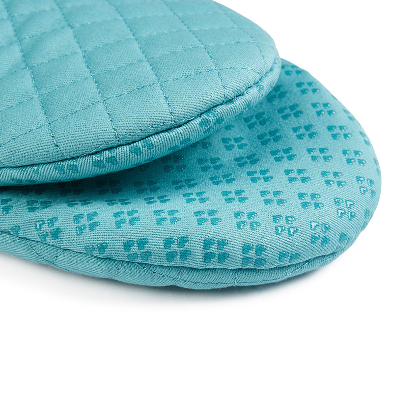 KitchenAid Asteroid Solid Textured Mini Oven Mitt, Aqua