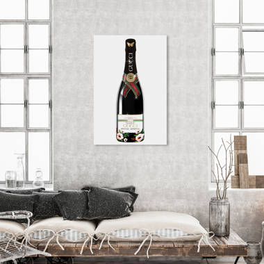 Oliver Gal Italian Mod Champagne, Glam Italian Bubbles Italian Mod  Champagne Framed On Canvas by Oliver Gal Print