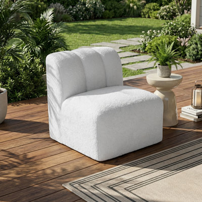 Chaise de patio intérieure / extérieure Praia Sunbrella® Bouclé