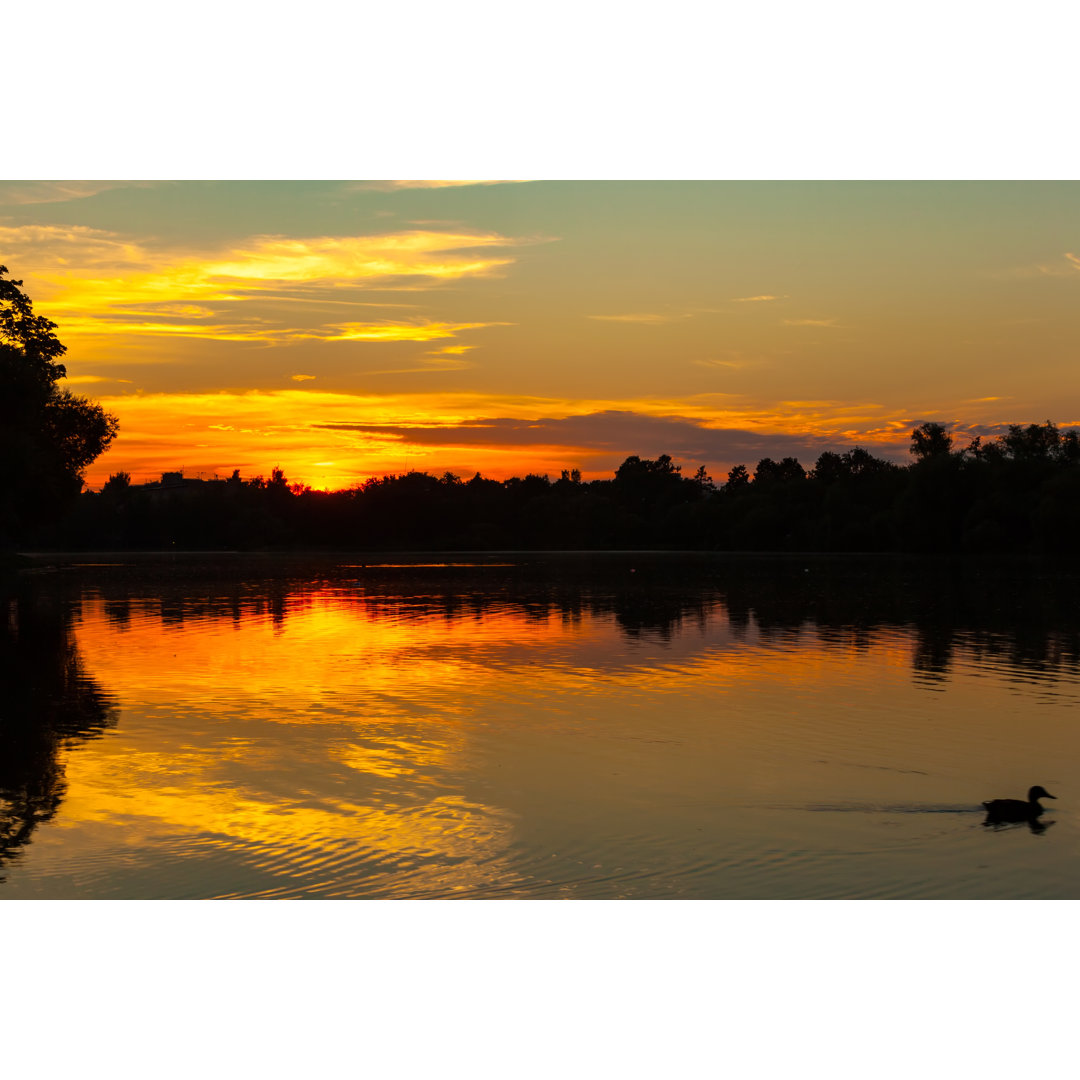 Leinwandbild Olgin Pond In Petergof, Saint Petersburg, Russia