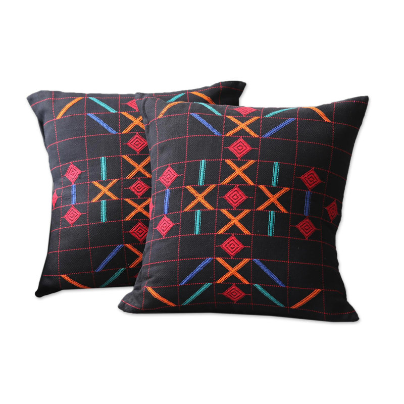 Plaid Cotton Reversible Pillow Cover