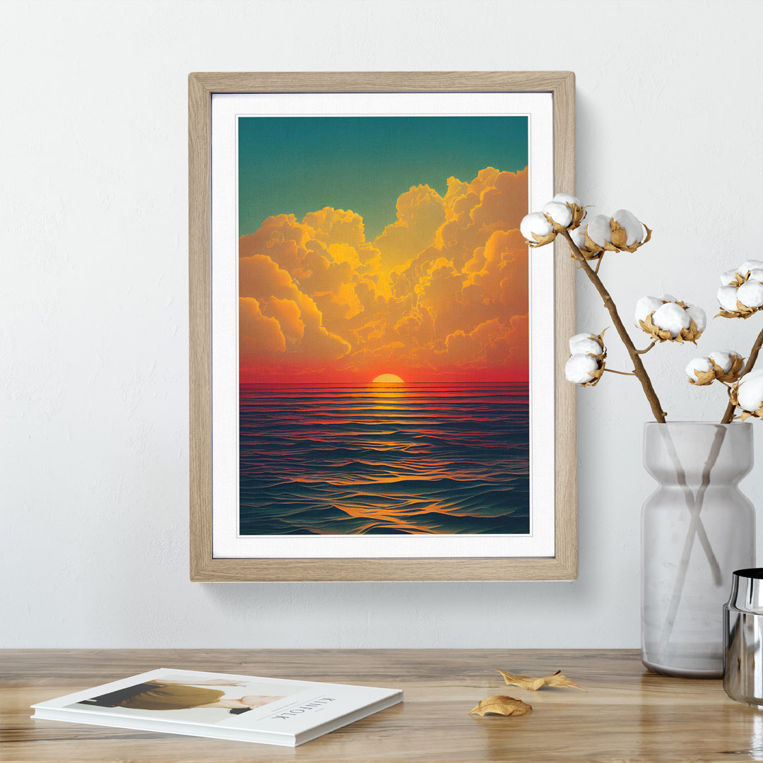 A Beguiling Ocean Sunset - Single Picture Frame Print