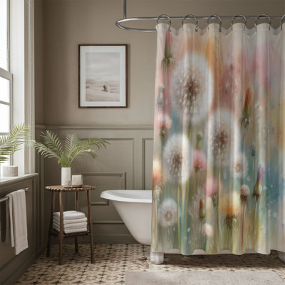 Rideau de douche 1 pièce Gentle Dandelion Air
