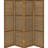 Kenabi Walnut 4-Panel Room Divider Folding Screen