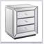 Armoire à trois tiroirs avec finition miroir en perles