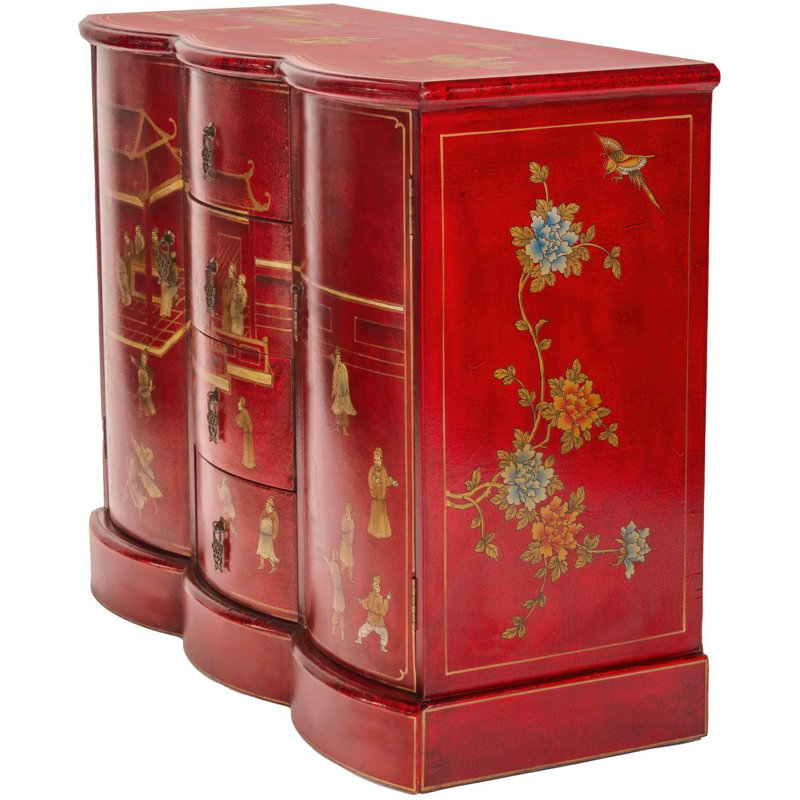 Armoire laquée rouge - Cour
