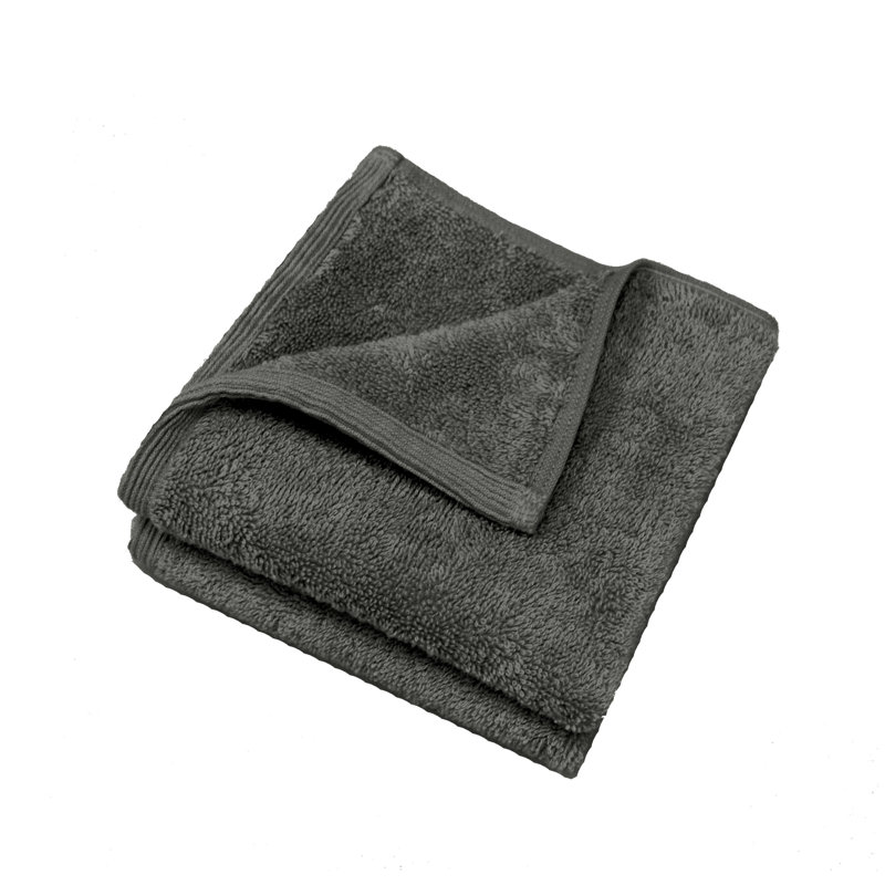 Demarien 2 Piece Sustainable Bamboo Face Cloths, Graphite