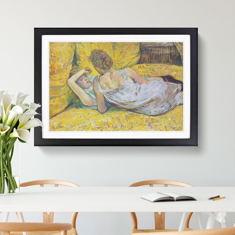 Abandonment by Henri de Toulouse-Lautrec - Picture Frame Painting, Black Framed, 36cm H x 48cm W x 2cm D