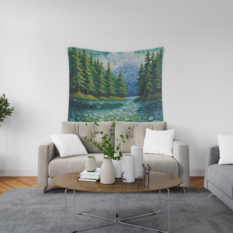 Tapisserie murale, H 60 po x l 51 po x P 0,5 po