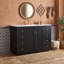 Meuble-lavabo autoportant avec lavabo composite et six tiroirs, portes-1035992284