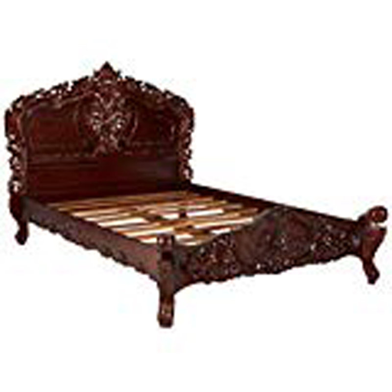 Lit plateforme Musa, Brun, King