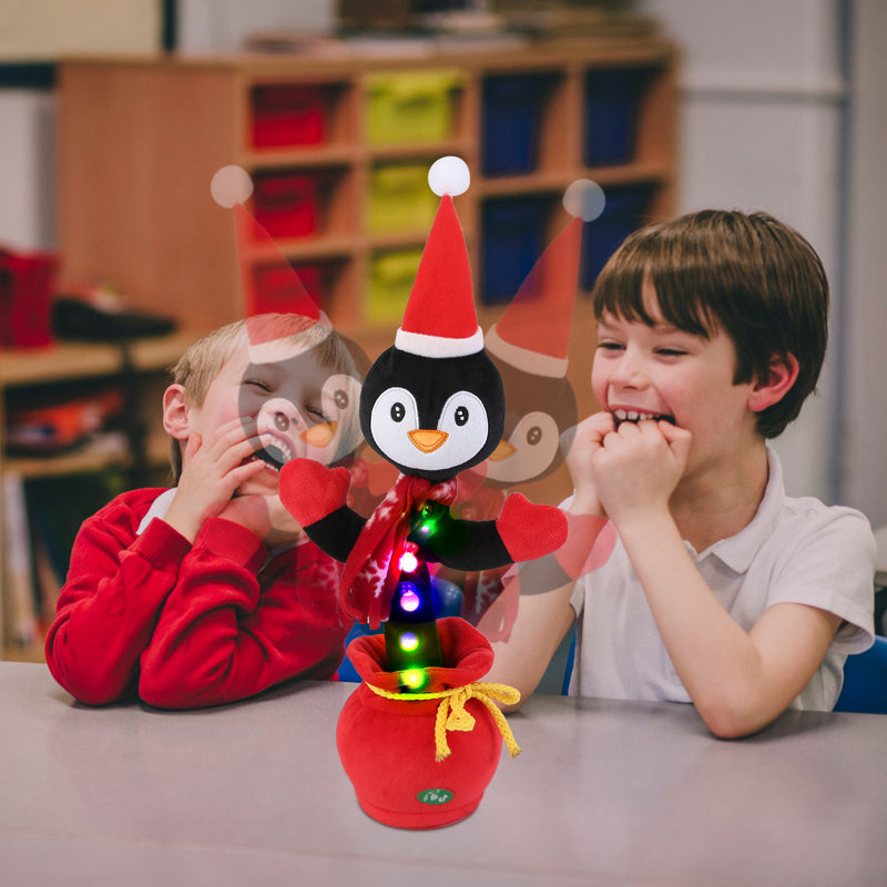 Christmas Lighted and Musical Penguin Figurine