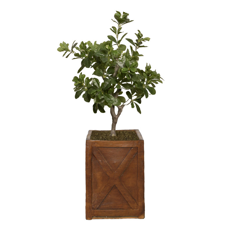 Palmier artificiel artificiel de 80 po de hauteur avec jardinière Fiberstone Panama