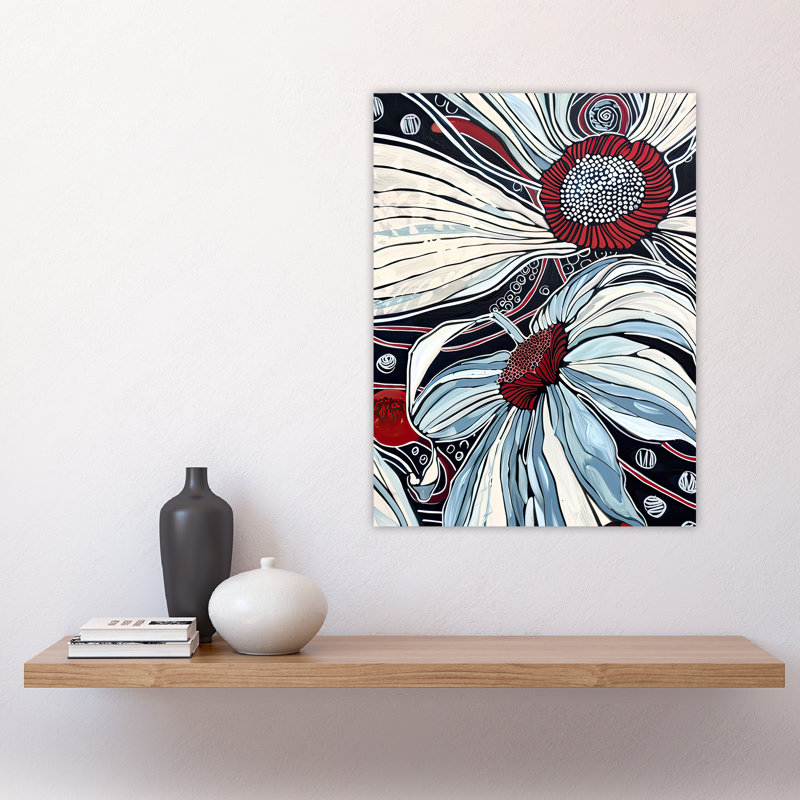 Abstract Flowers Artwork Floral Bloom Wall Art Print