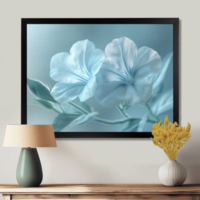 «Blue Crystal Morning Glory Flowers Photo II - Morning Glory», reproduction d'art murale