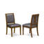 5-piece Dining Table Set includes a Modern Dining Table and 4 Dark Grey PU Leather Kitchen Chairs with High Back - Antique Walnut Finish-6703715-6703713-6703712