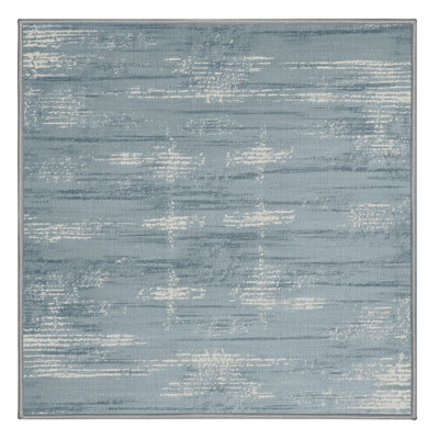 Machine Washable Abstract Gray Area Rug