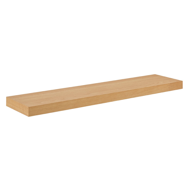 Tablette flottante en bois manufacturé Sherice, H 1,97 po x l 43,21 po x P 10,24 po, Chêne