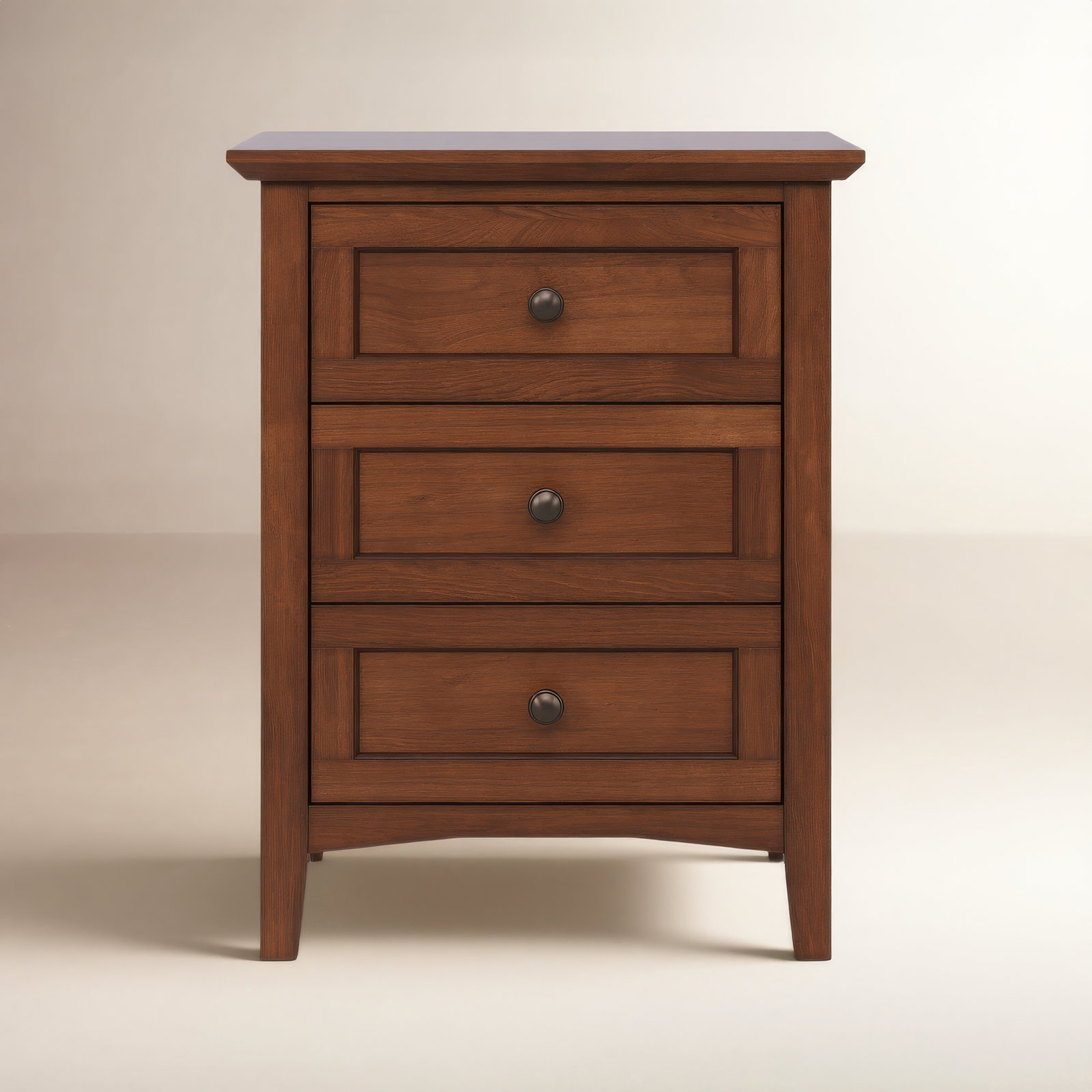 Renee 3 - Drawer Nightstand, Dark Mocha