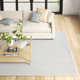 Shenade Geometric Handmade Silver/Sky Area Rug