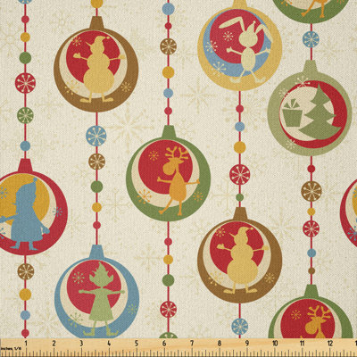 Amauche Ball Deer Santa Elf Fabric